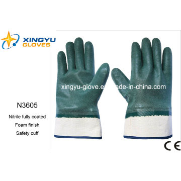 Jersey Liner Nitrile Foam Safety Work Gloves (N3605)